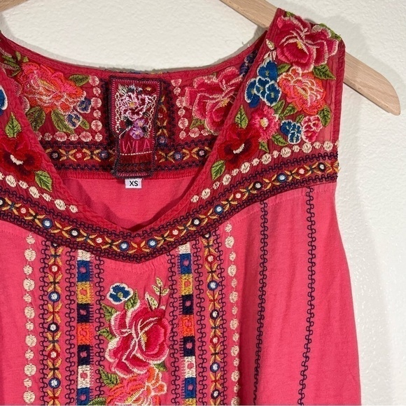 Johnny Was Rina V-Neck Embroidered Tunic XS - Picture 6 of 11